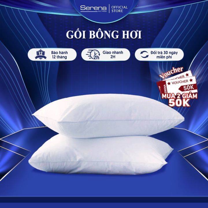 Gối Ngủ Cao Cấp Bông Hơi SERENA cao cấp - Cái Ruột Gối Hơi Nằm Ngủ Khách Sạn 5 Sao Cao Cấp