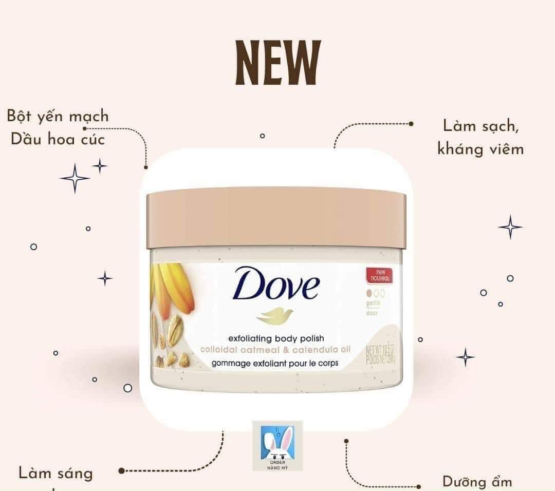 Tẩy Da Chết Toàn Thân DOVE Exfoliating Body Polish 298g(Bản Mĩ)