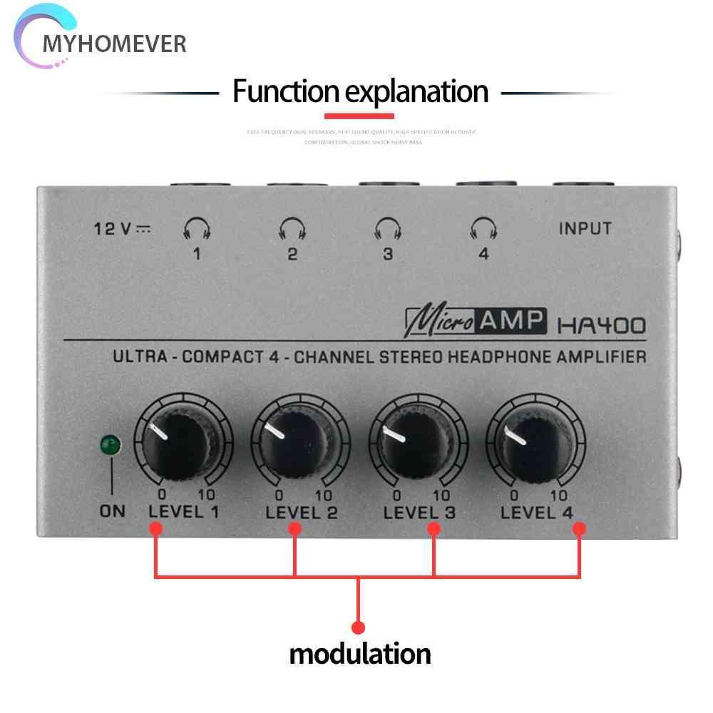 Ultra Bộ Khuếch Đại Âm Thanh 4 Kênh Chuyên Dụng Cho Studio