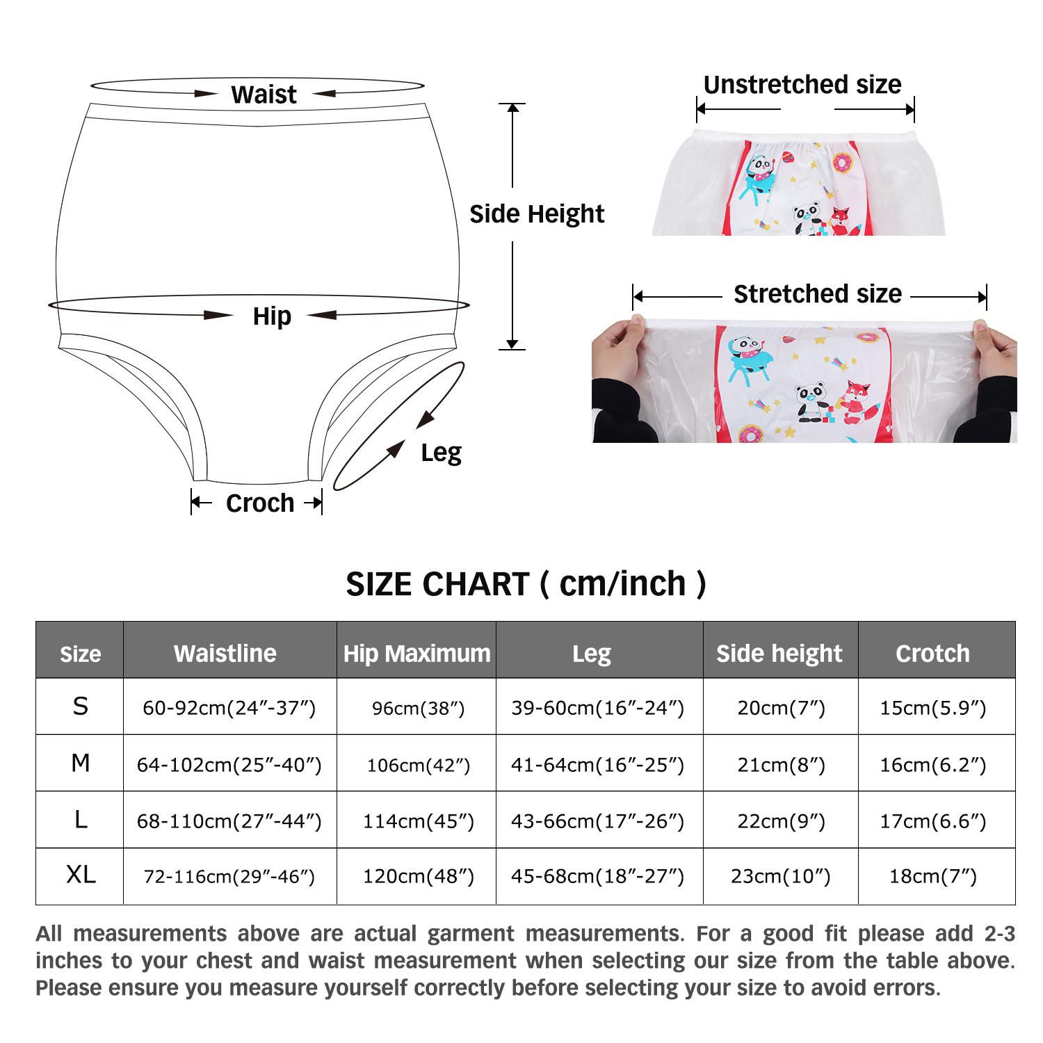 2 Chiếc Abdl Miếng Tã Quần Pvc Có Thể Tái Sử Dụng Quần Tã Onesize Nhựa Bikini Quần Ddlg Người Lớn Bé Mới Quần Lót Tã giả