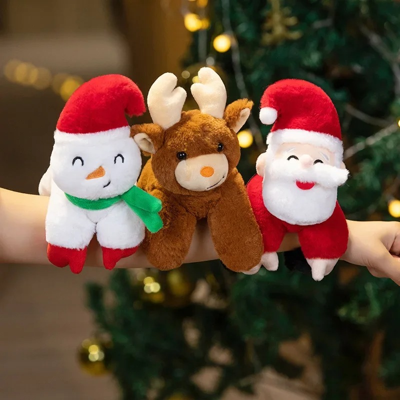 Thú nhồi bông Noel đập tay đáng yêu - Quà tặng gấu bông giáng sinh vui vẻ ôm tay cute - Gối ôm mềm mại cho bé