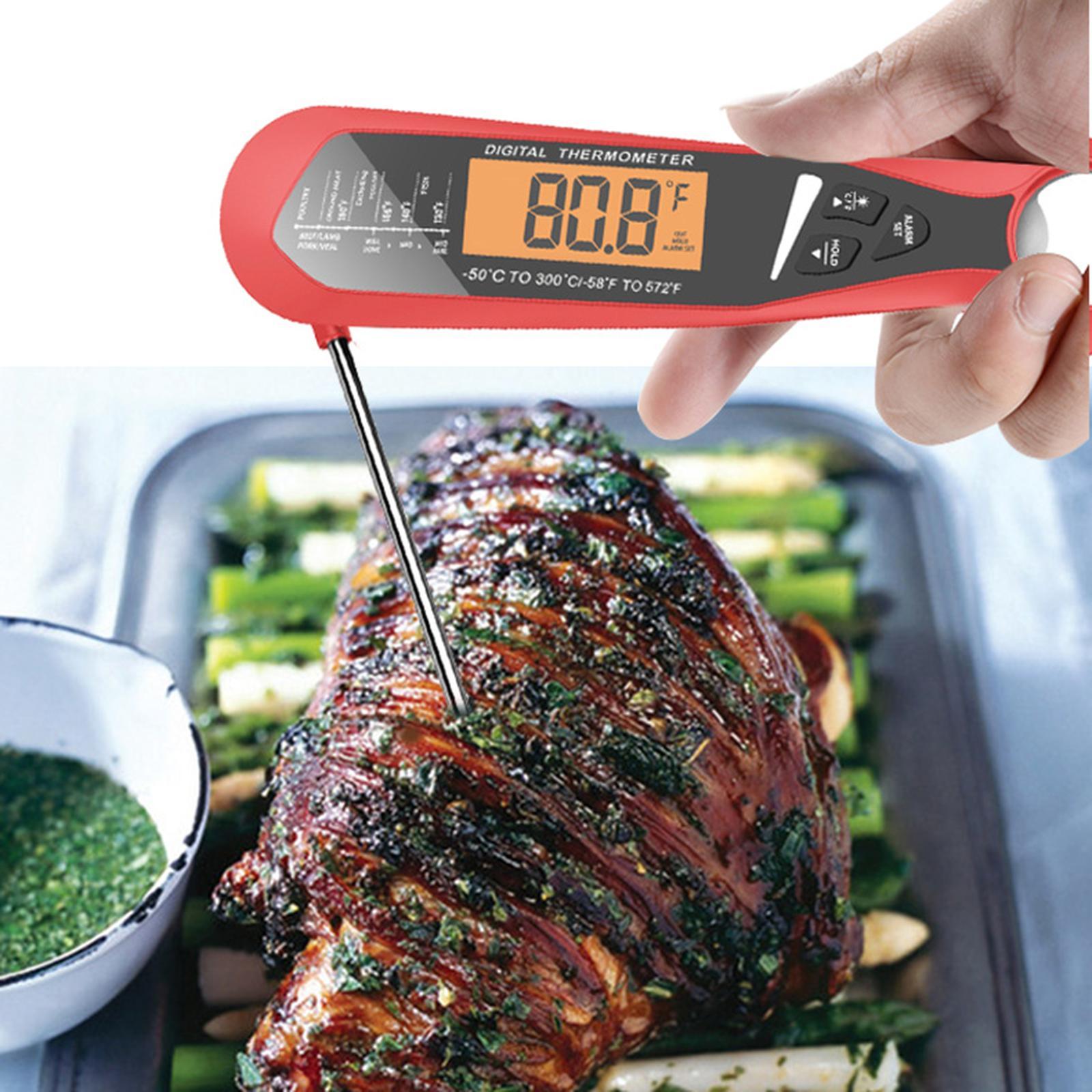 Meat Thermometer Calibration and Foldable Probe Dual Probe Design Food Thermometer for Meat BBQ