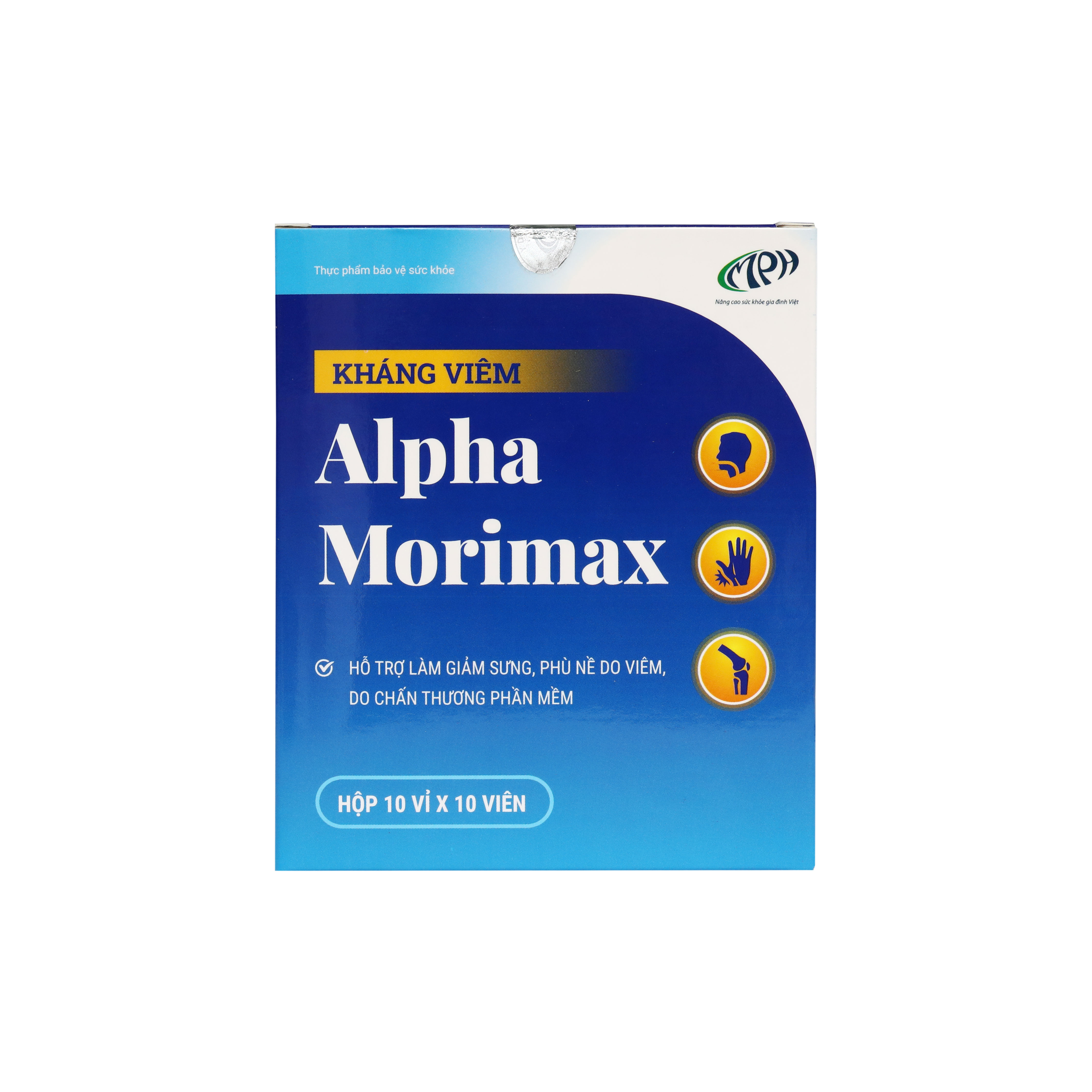 Alpha Moriamax hỗ trợ giảm viêm họng, viêm cơ mềm, viêm khớp