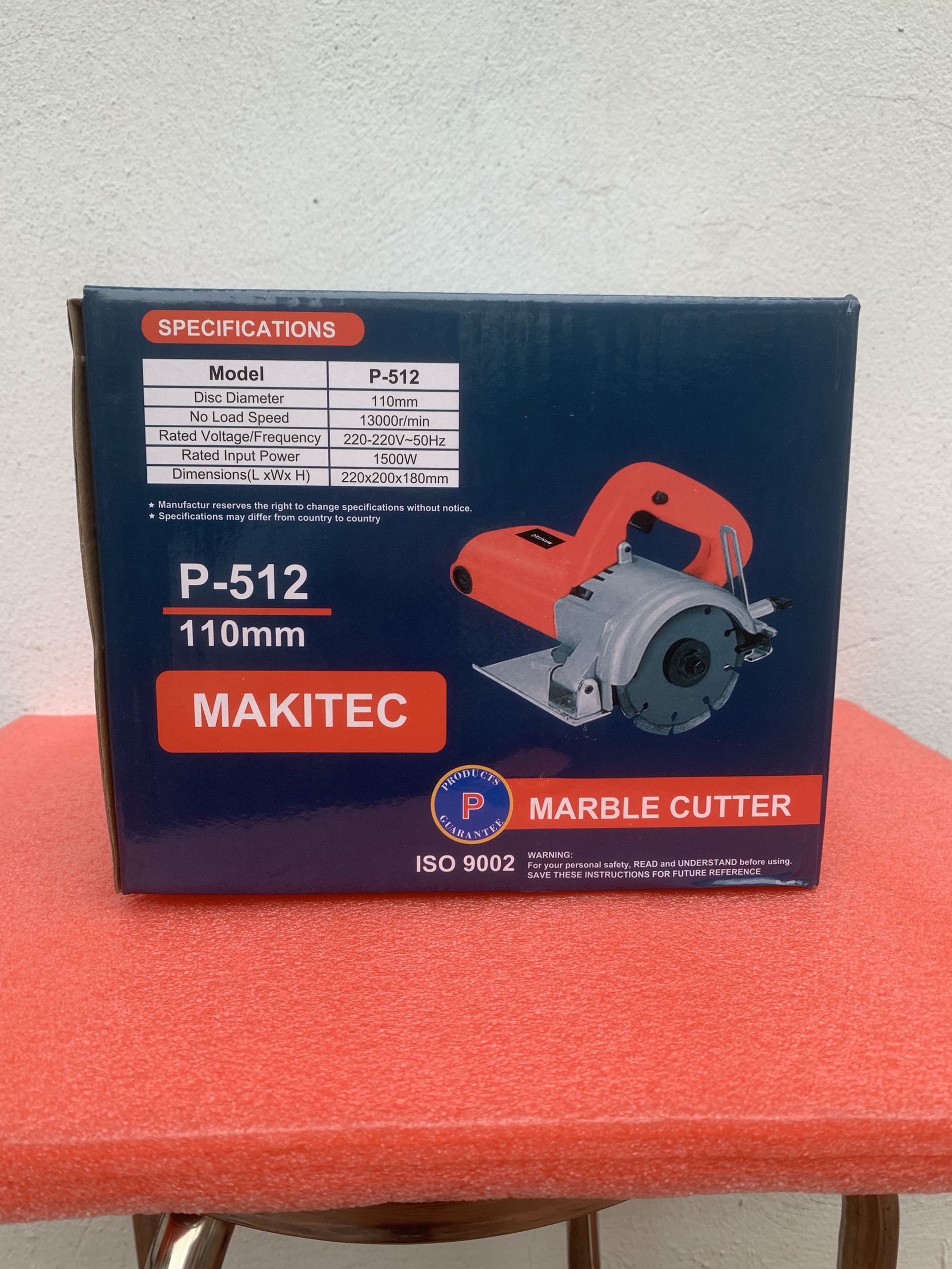 Máy cắt gạch, cắt góc 45 độ - công suất 15000W chính hã.ng MAKITEC GT110, máy lõi đồng chuẩn 100%