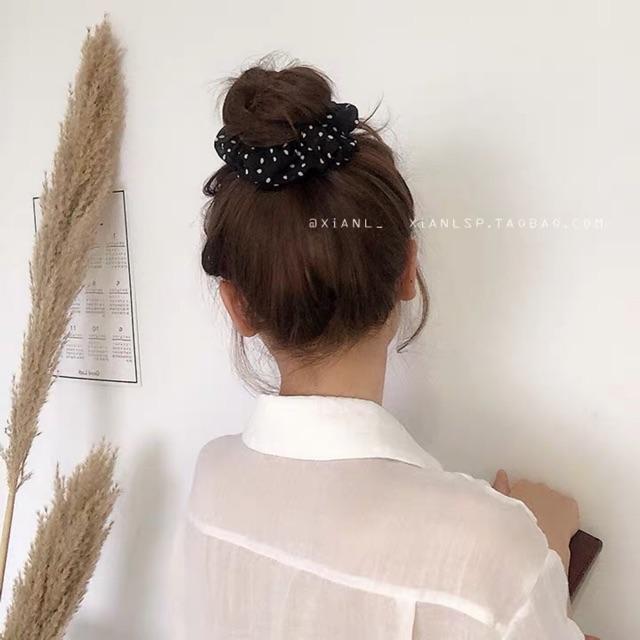 Dây Scrunchie chấm bi