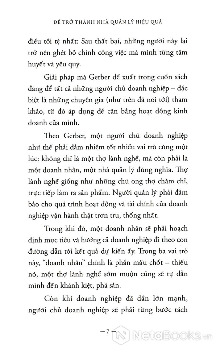 Để trở thành nhà quản lý hiệu quả - Michael E. Gerber