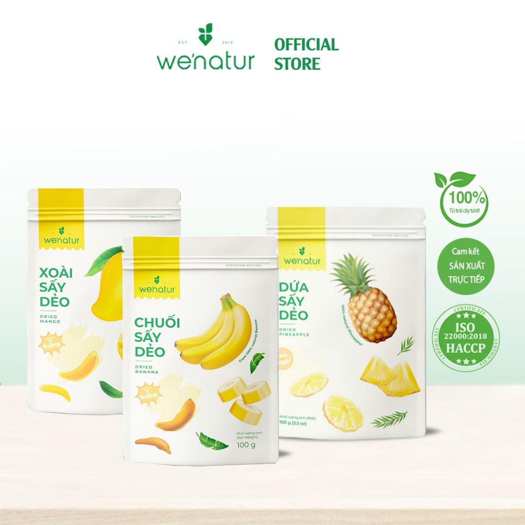 Combo 3 Sản Phẩm Trái Cây Sấy Dẻo We'natur