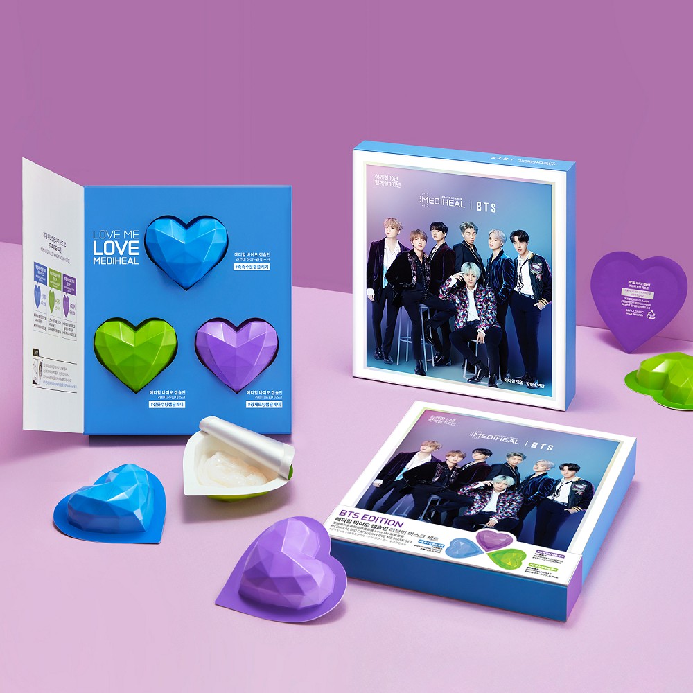 Set 3 mặt nạ Mediheal BTS Bio Capsulin Love Me Mask Set 1st Edition (3 sheets)