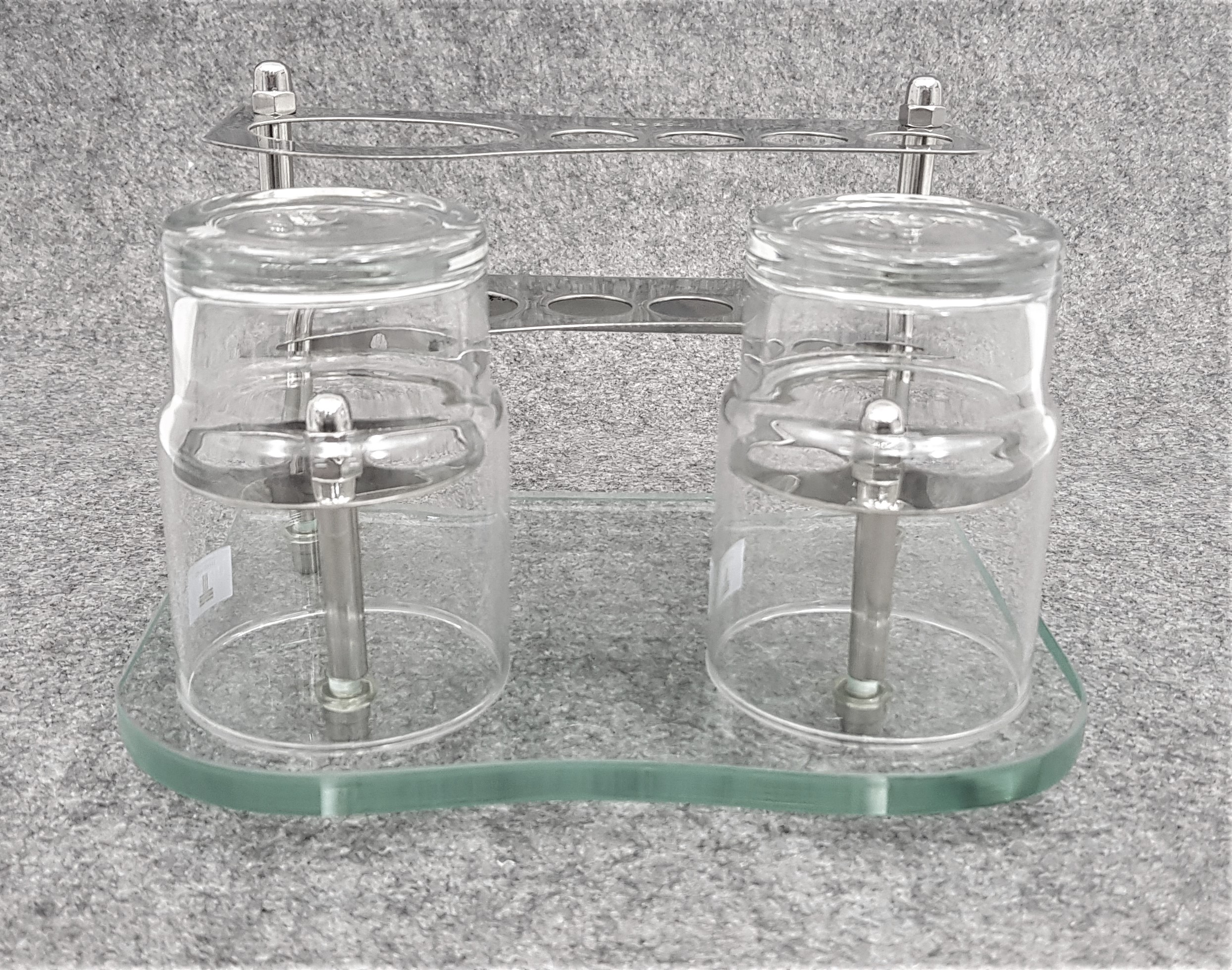Kệ bàn chải đế kính cường lực 2 ly úp - INOX 304