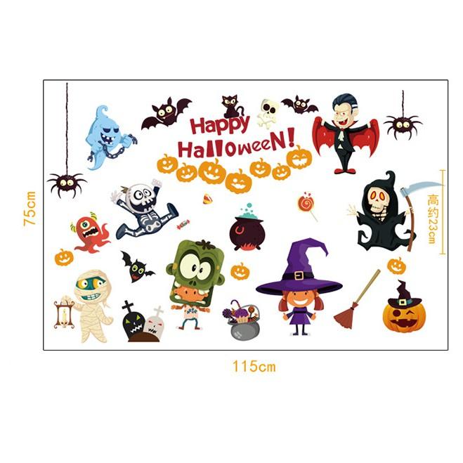 Decal trang trí tường Happy Halloween cho Bé