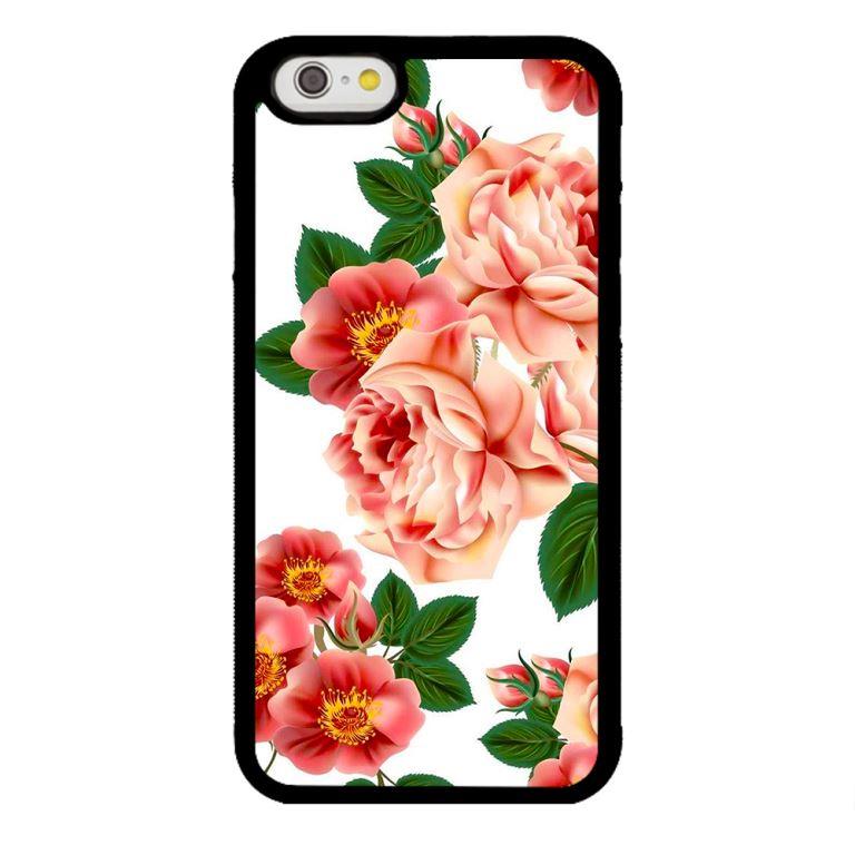 Ốp lưng dành cho Iphone 6 Hoa Nền Trắng 1 - Hàng Chính Hãng