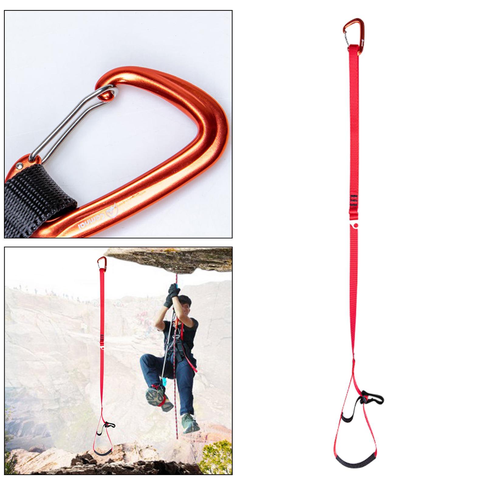 Climbing Foot Ascender Riser 80-130cm Adjustable Caving Foot  Loop Strap
