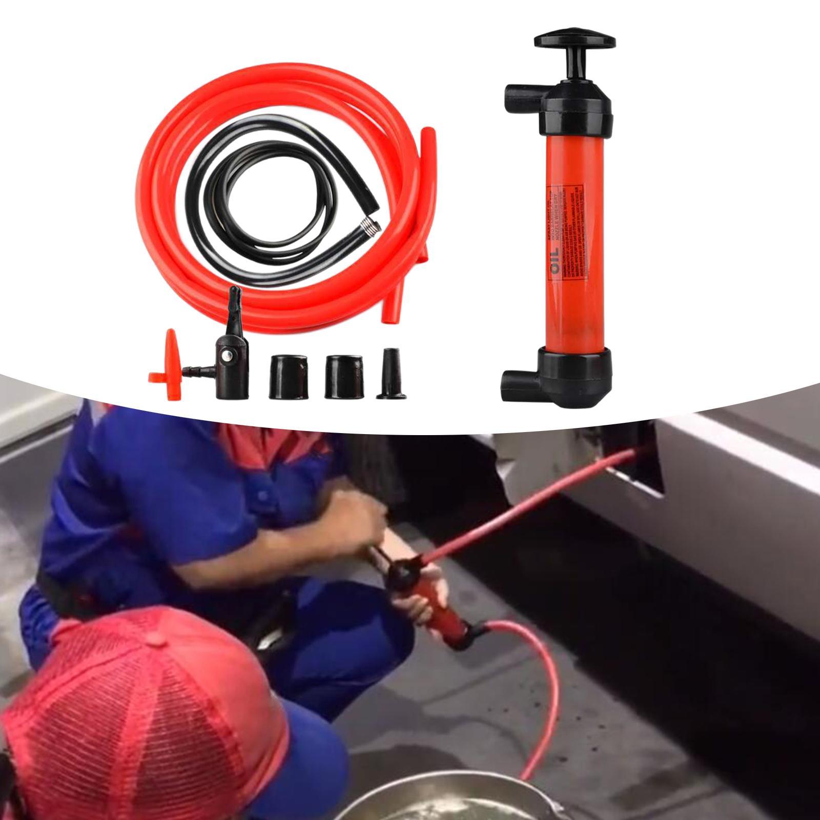 Siphon Fuel Transfer Pump Kit 5L/Min with Tube Connector 200cc Fits for Petrol Liquid