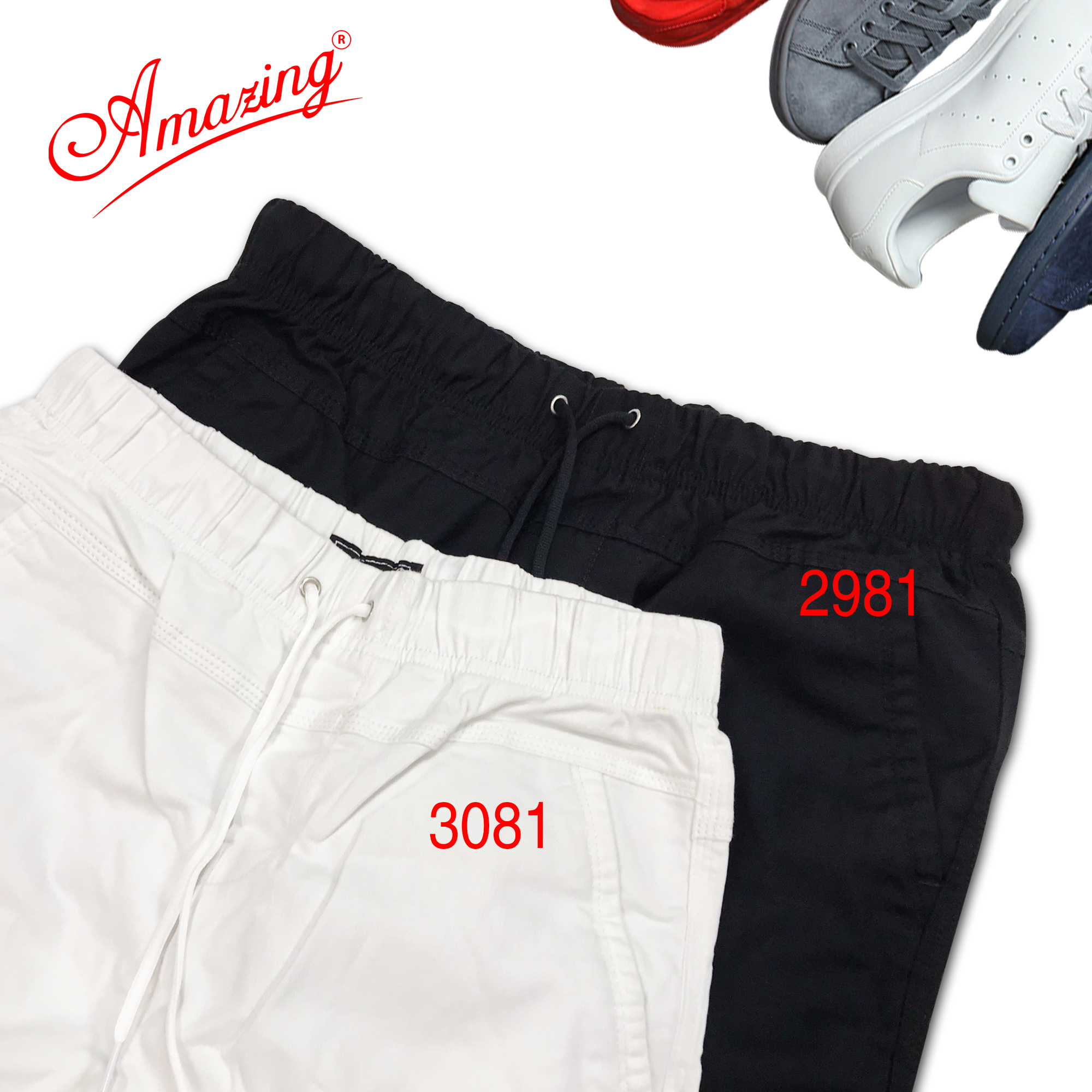 Big size, short kaki lưng thun unisex, quần sọt nam thương hiêu Amazing, phong cách thể thao