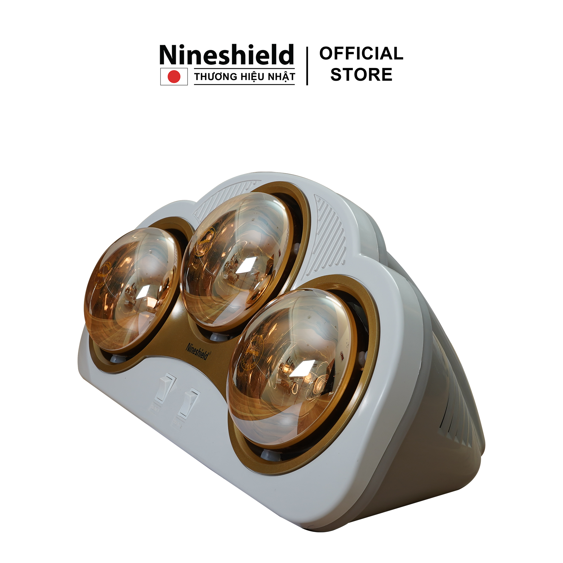 Đèn sưởi nhà tắm 3 bóng hàng chính hãng Nineshield NS033B