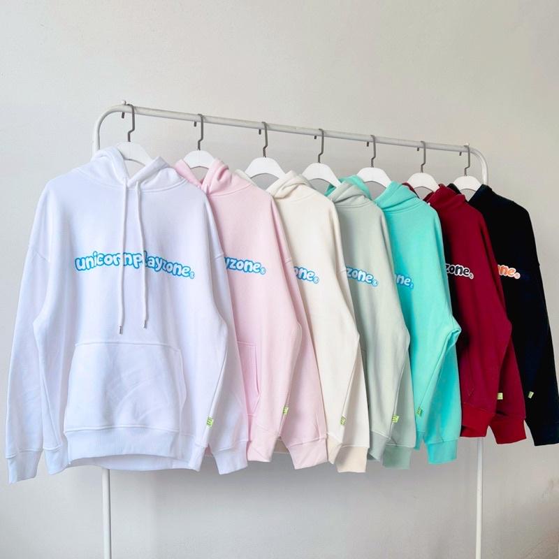 UPZ Áo Khoác Hoodie In Unicorn Play Zone Chữ Hai Màu