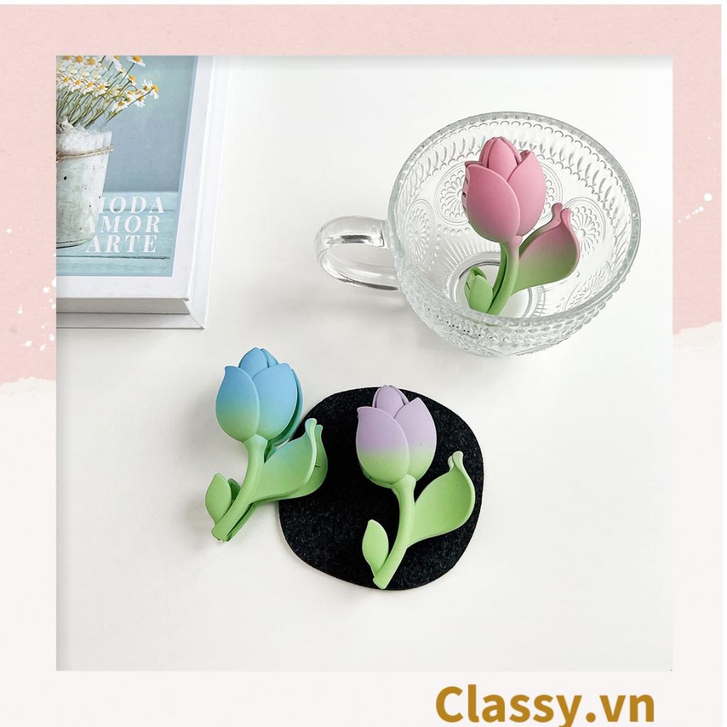 Kẹp càng cua, kẹp tóc Classy cỡ lớn, kiểu dáng hoa tulip PK1609