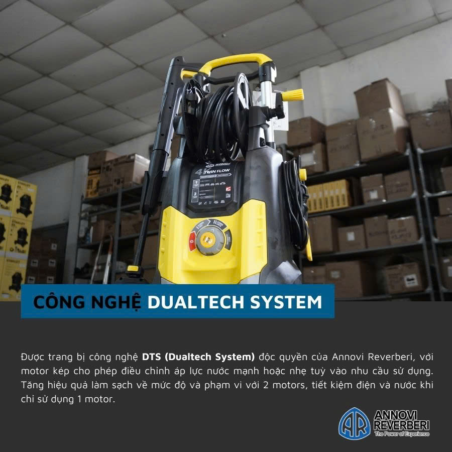 Máy xịt rửa xe cao áp 2500W - 150bar Annovi Reverberi 4K TWIN FLOW – Hàng chính hãng