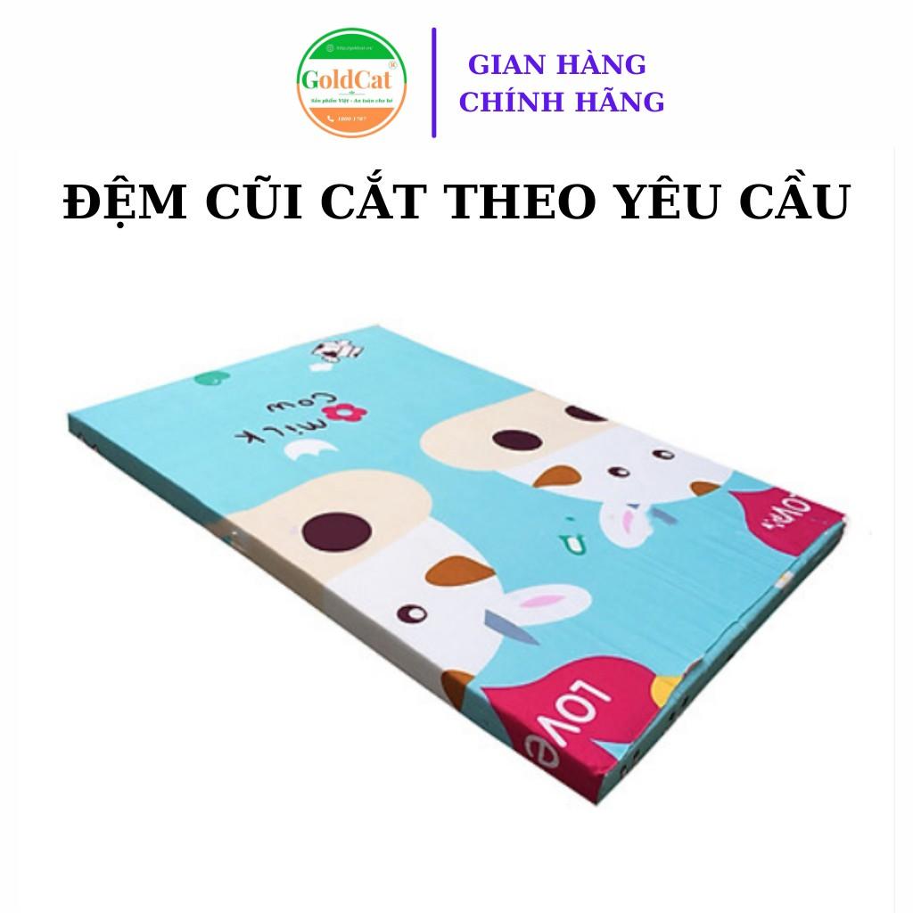 Đệm Cũi Cho Bé GOLDCAT Cắt May Theo Yêu Cầu, Chất Liệu Bông Ép, Độ Dày Tiêu Chuẩn 5cm, Thoáng Khí, Đàn Hồi Tốt