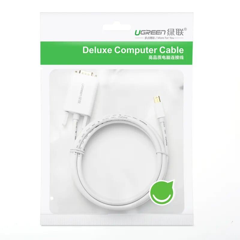 Ugreen UG10410MD103TK 1.5M Màu Trắng Cáp chuyển đổi Mini DP sang VGA hỗ trợ phân giải 1080P - HÀNG CHÍNH HÃNG