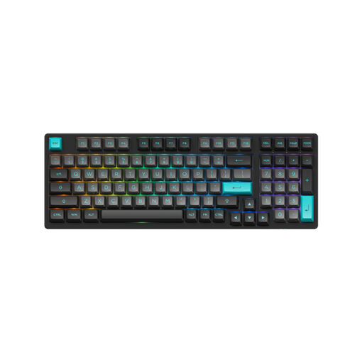 Bàn phím cơ không dây AKKO 3098B Multi-modes Black &amp; Cyan (Akko CS Switch)_Hàng chính hãng