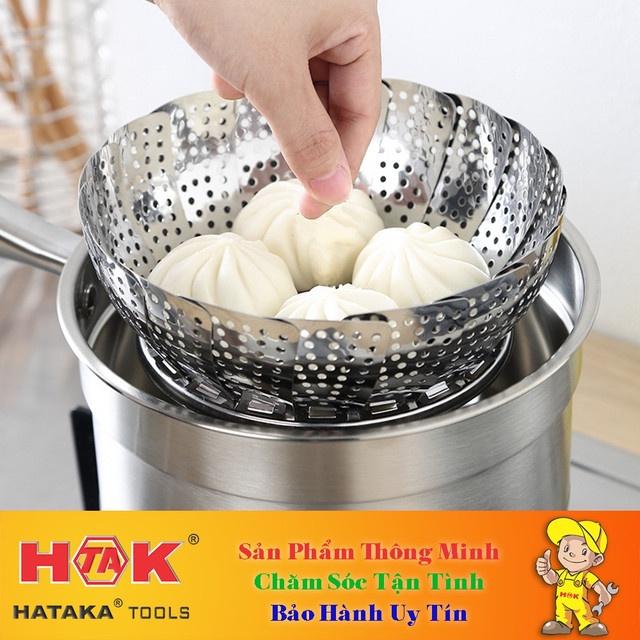 Khay / Xửng / Vỉ CHÕ HẤP INOX XÒE CÁNH V1 Đa Năng 3 Chân Hấp Bánh, Bánh Bao, Đồ Ăn - Dụng Cụ Nhà Bếp