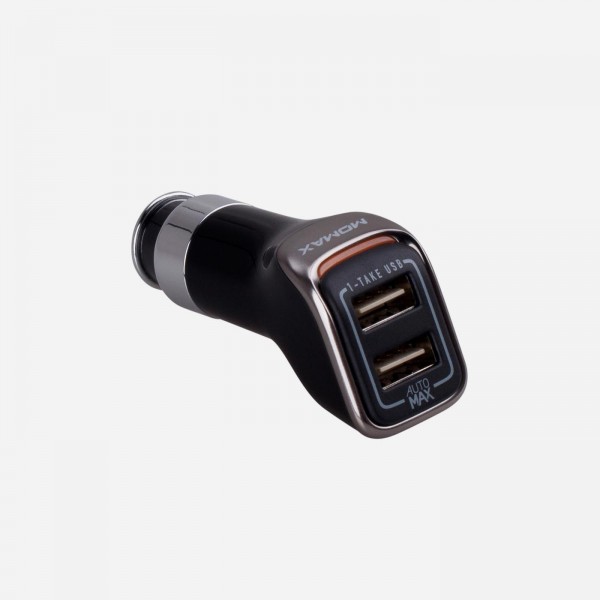 Tẩu sạc xe hơi 2 cổng USB 4.8A - Hàng chính hãng MOMAX