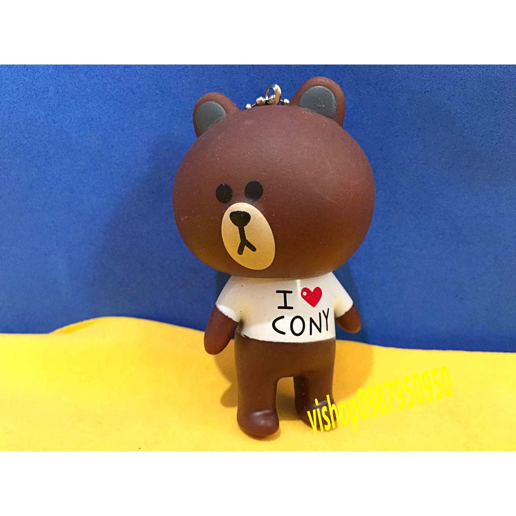 Móc Khóa gấu nâu - móc nhỏ gấu nâu mặc áo mã CJT29 Gviễn