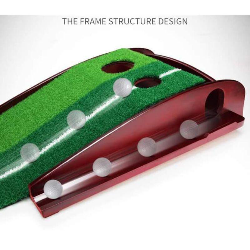 Thảm tập golf phối gỗ và nhựa - Gọn- đẹp