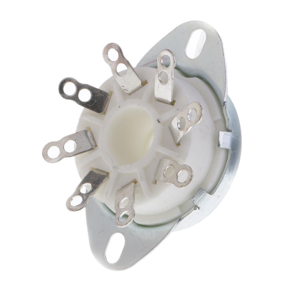 GZC8-Y-6 Ceramic 8pin PCB Mounting Tube Socket for KT88/6550/EL34 6SN7 6V6