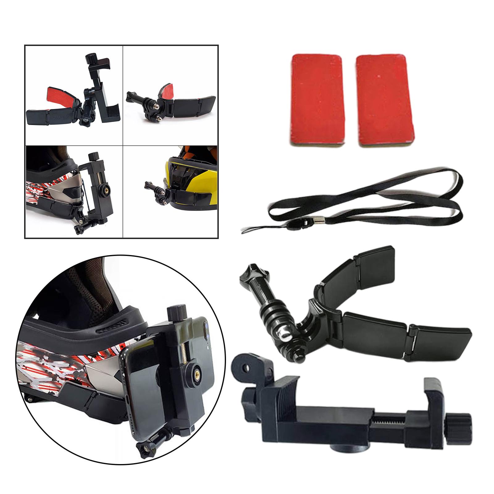 Motorcycle Helmet Chin Mount Kit for for 9 8 7 6 5 4 Sports Camera or 4.7-7 inch Mobile Phones