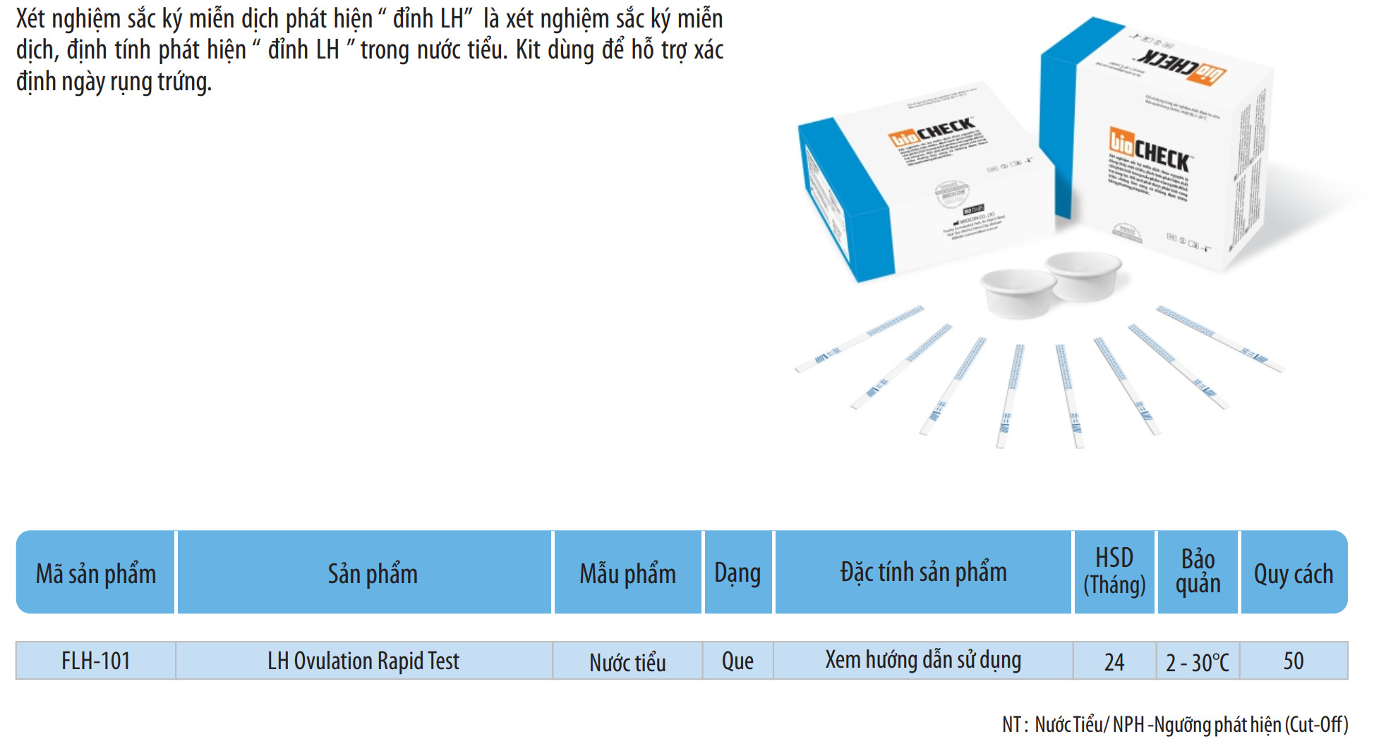 Que thử rụng trứng Biocheck - hộp 7 que