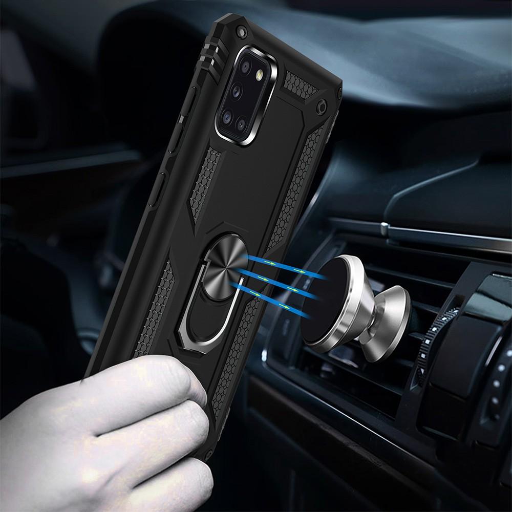 Ốp lưng cho Samsung A31 chống sốc 2 lớp kèm nhẫn iring làm giá đỡ