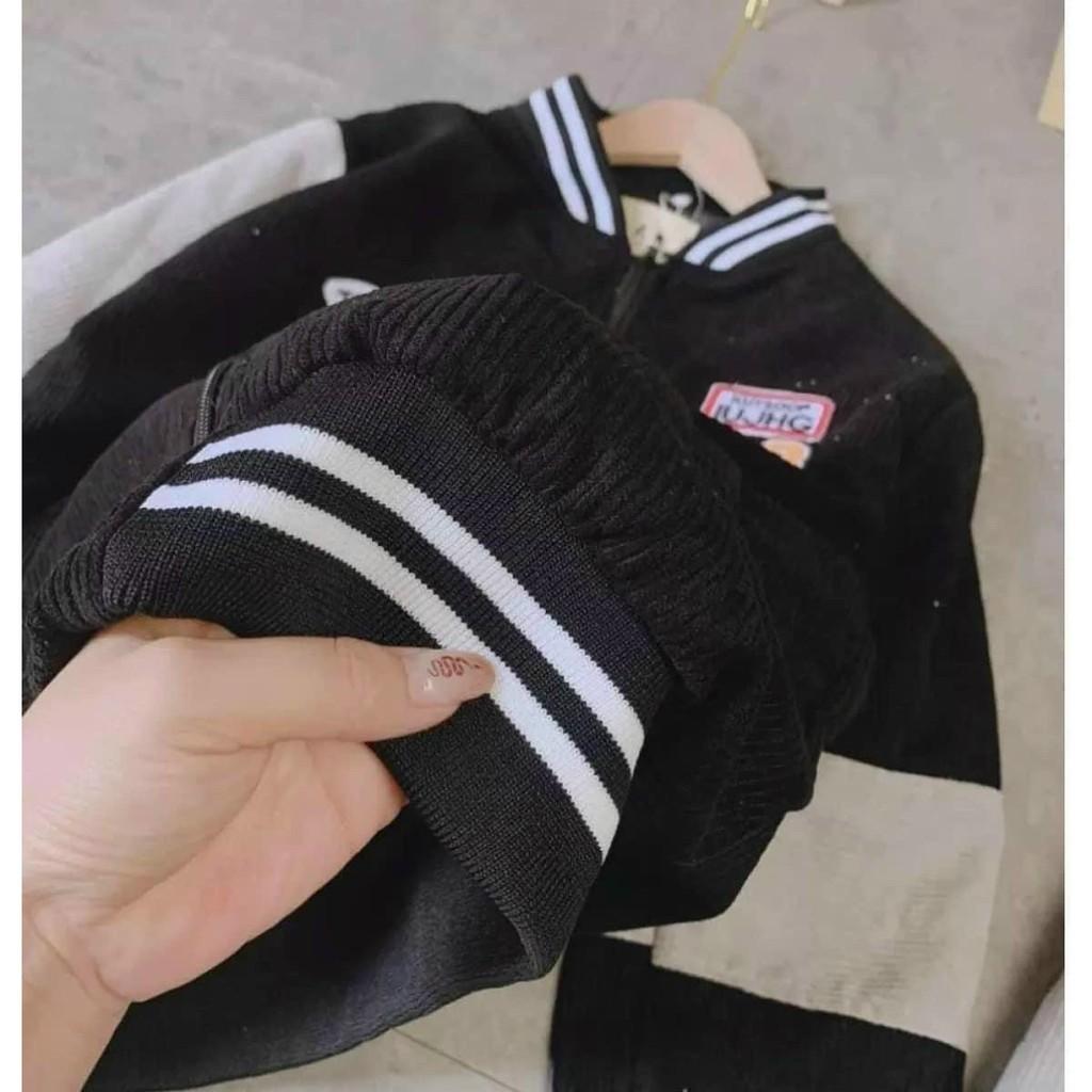 Áo Bomber Nhung Gân 33 Unisex NAm Nữ Couple Hot 2021 Form Rộng Ulzzang