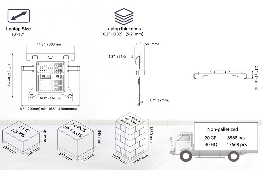 Giá đỡ Laptop, Máy tính bảng North Bayou FP-2 - Hàng chính hãng