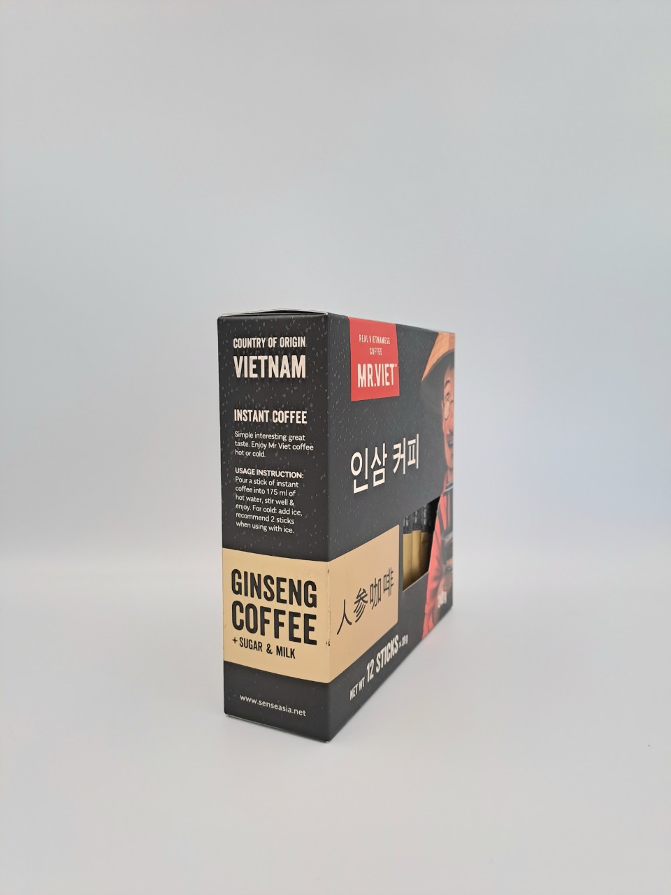 Cà phê Nhân Sâm -thương hiệu MR.VIET ( 12 gói  *20gr )