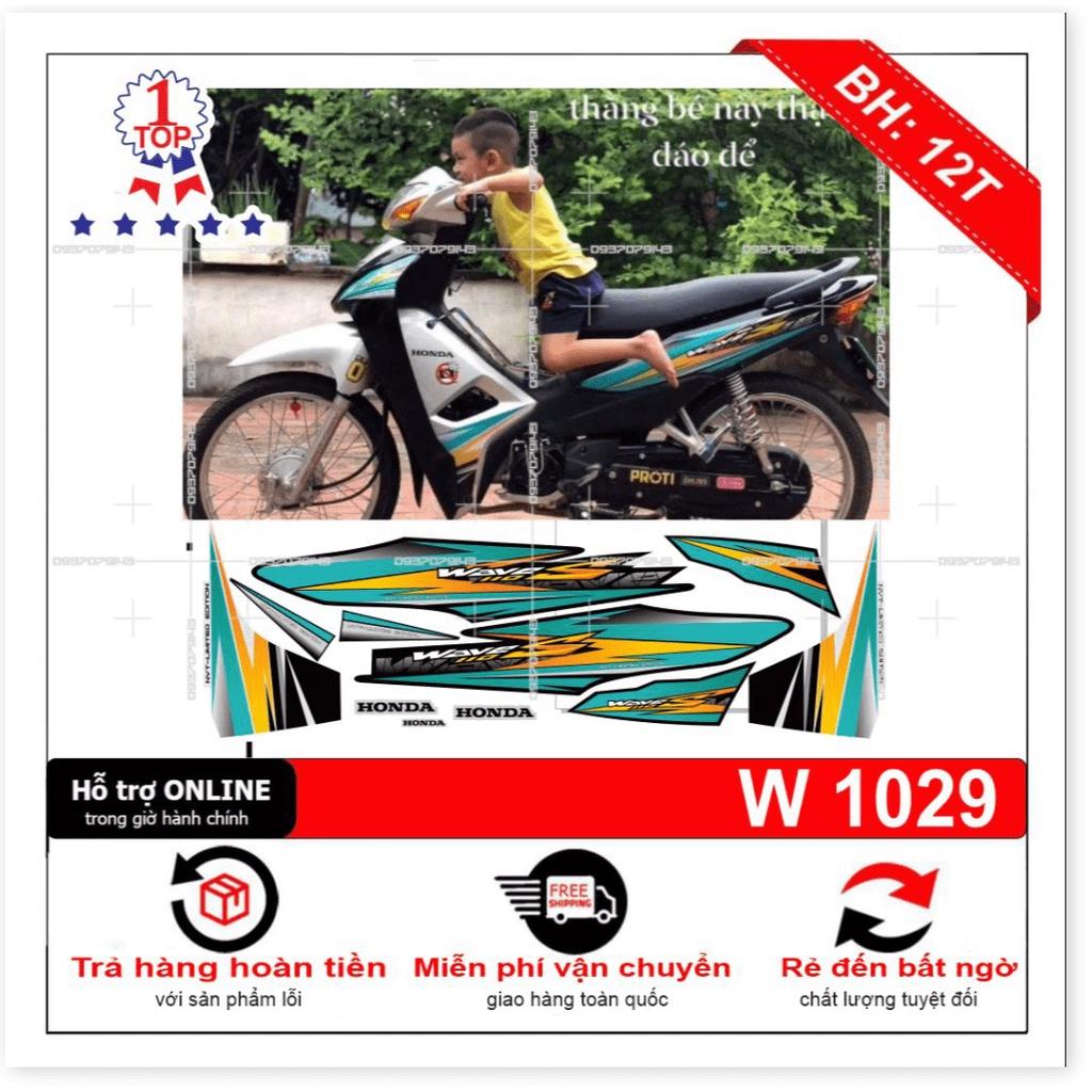 Tem rời wave S 2017 xanh đen