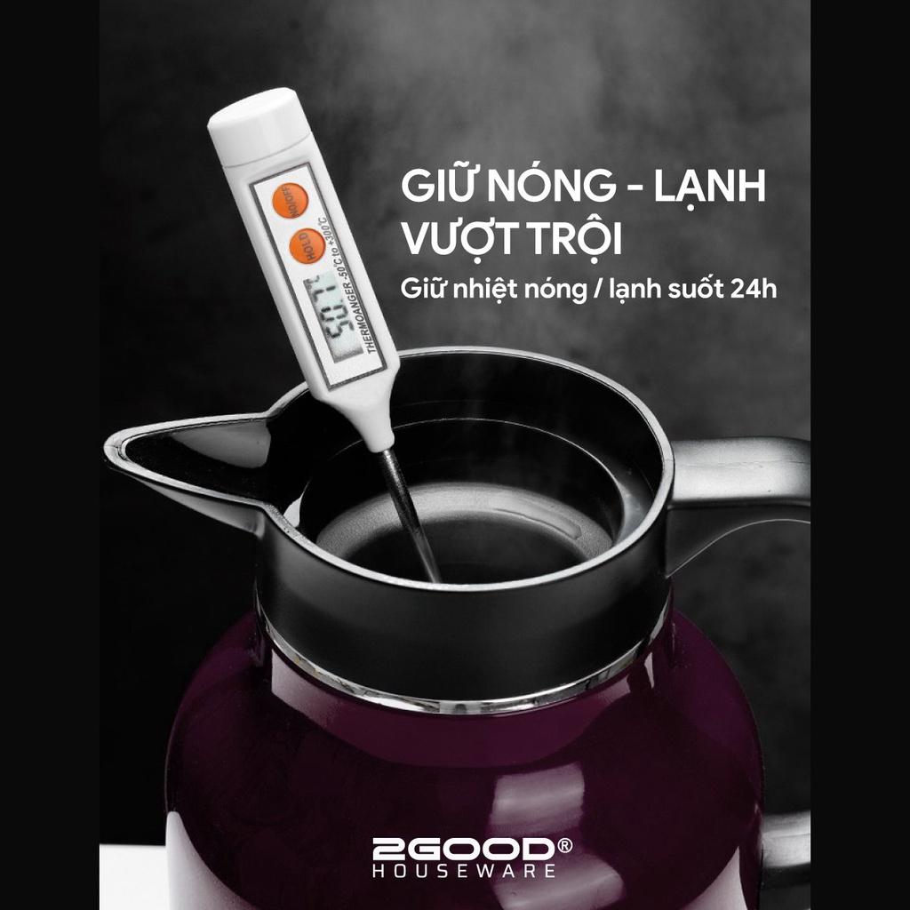 Phích Pha Trà, Bình Giữ Nhiệt, Bình Ủ 2GOOD B16 (1.8L) Hàng Chính Hãng Giữ Nhiệt Nóng Lạnh Suốt 24h