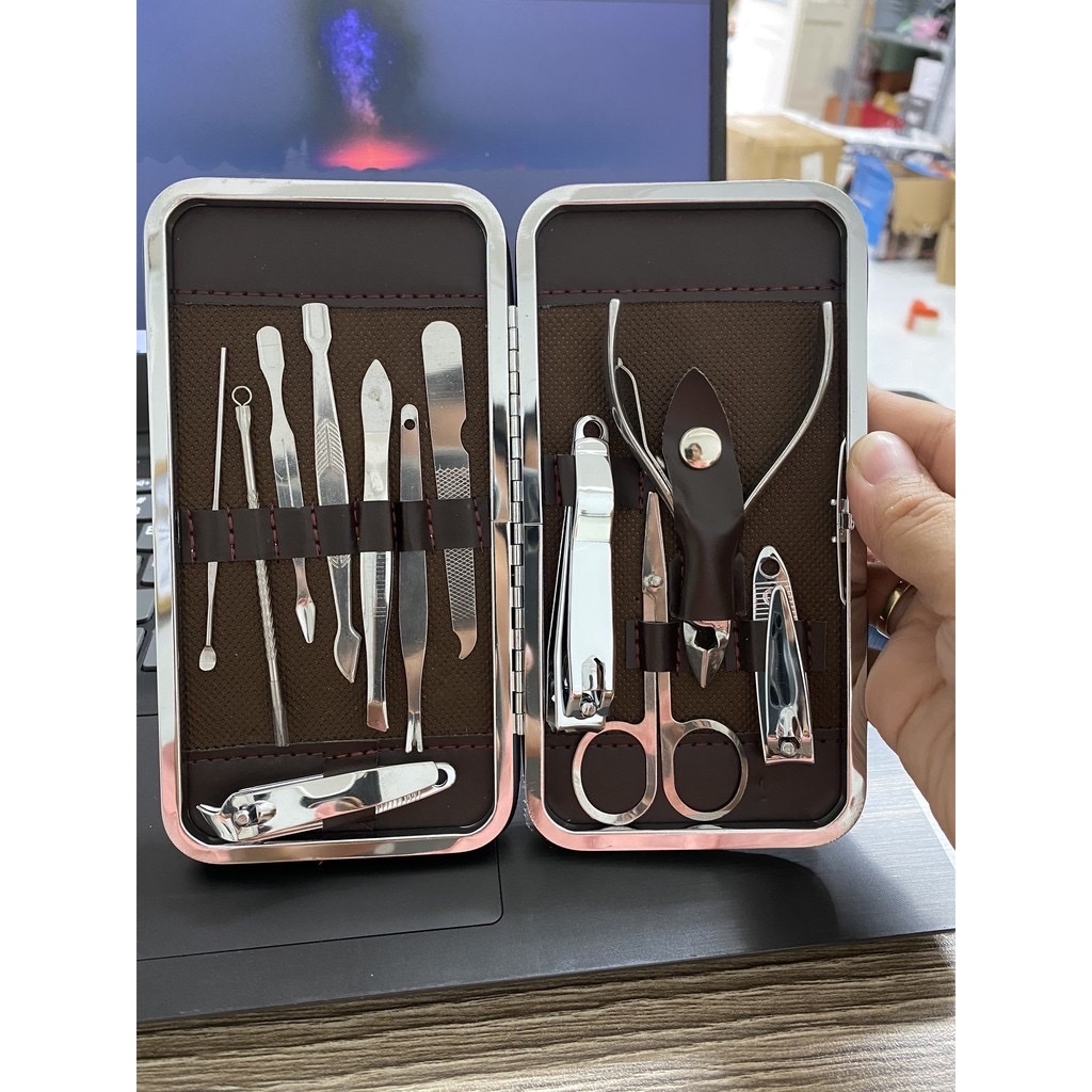 Bộ dụng cụ làm móng 12 món ,inox đa năng và tiện dụng có hộp đựng xịn xò ,nhỏ gọn dễ mang theo mọi nơi