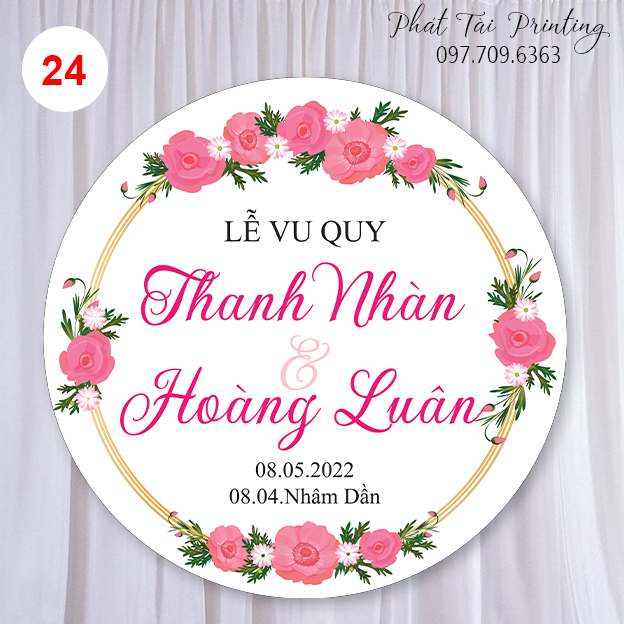 Bảng Backdrop trang trí đám cưới MS 24