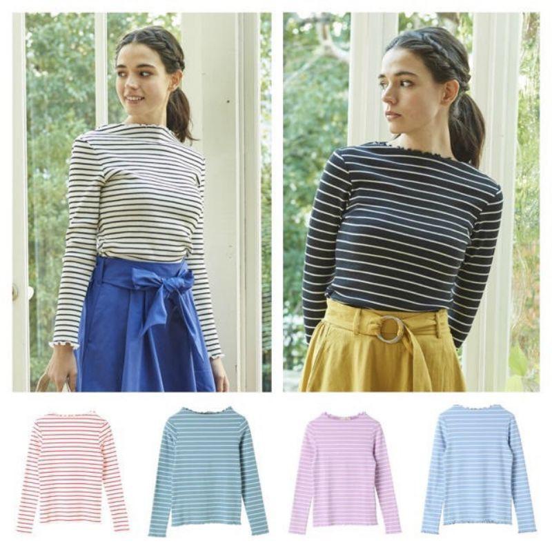 Áo thun gân cuốn bèo chất vải mát