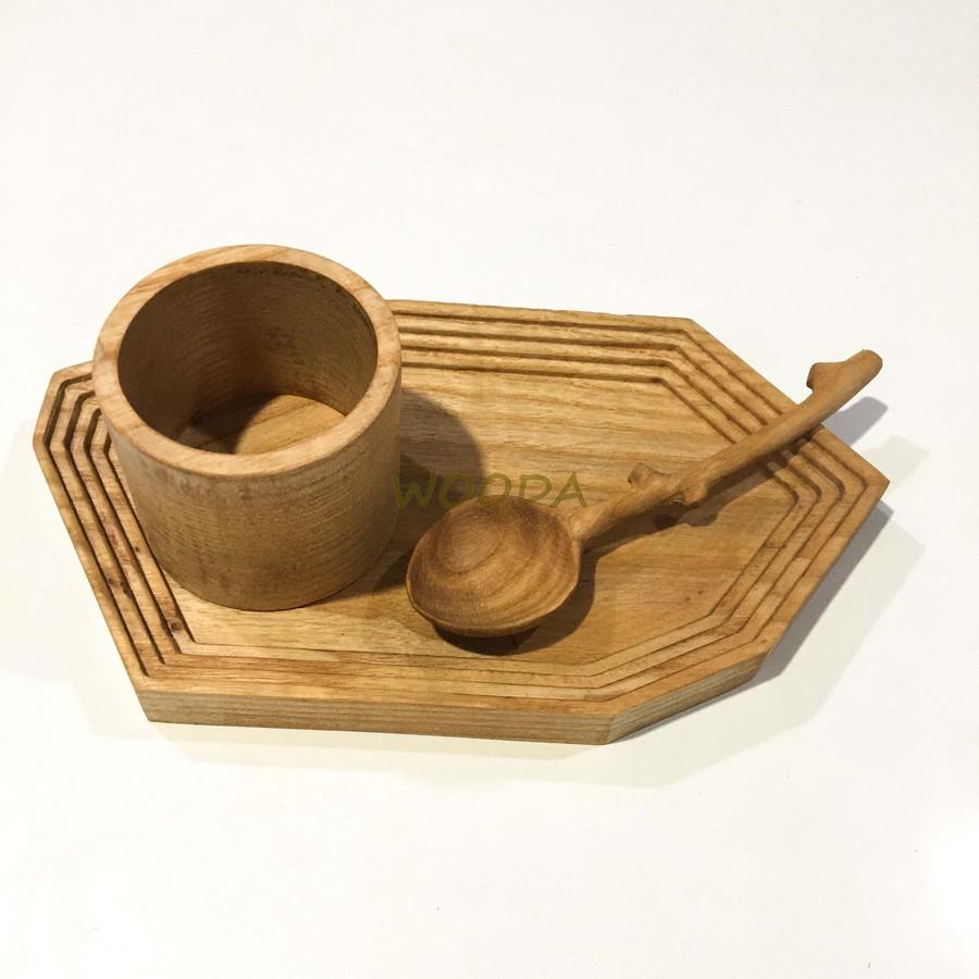 Cốc gỗ/ly gỗ tự nhiên miệng tròn size 8x7cm