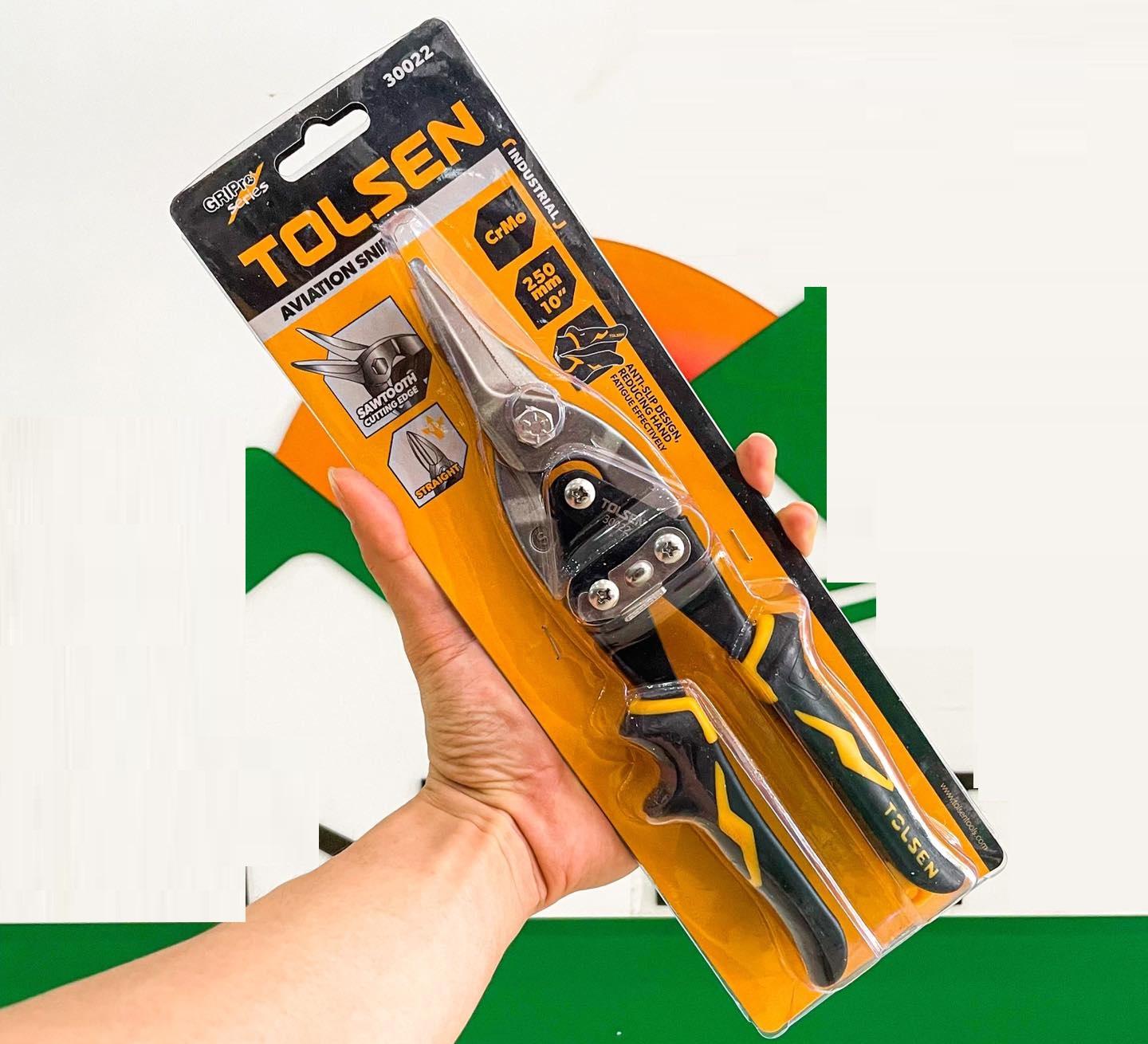 KÉO CẮT TÔN THẲNG 10"/250MM TOLSEN 30022 - HÀNG CHÍNH HÃNG