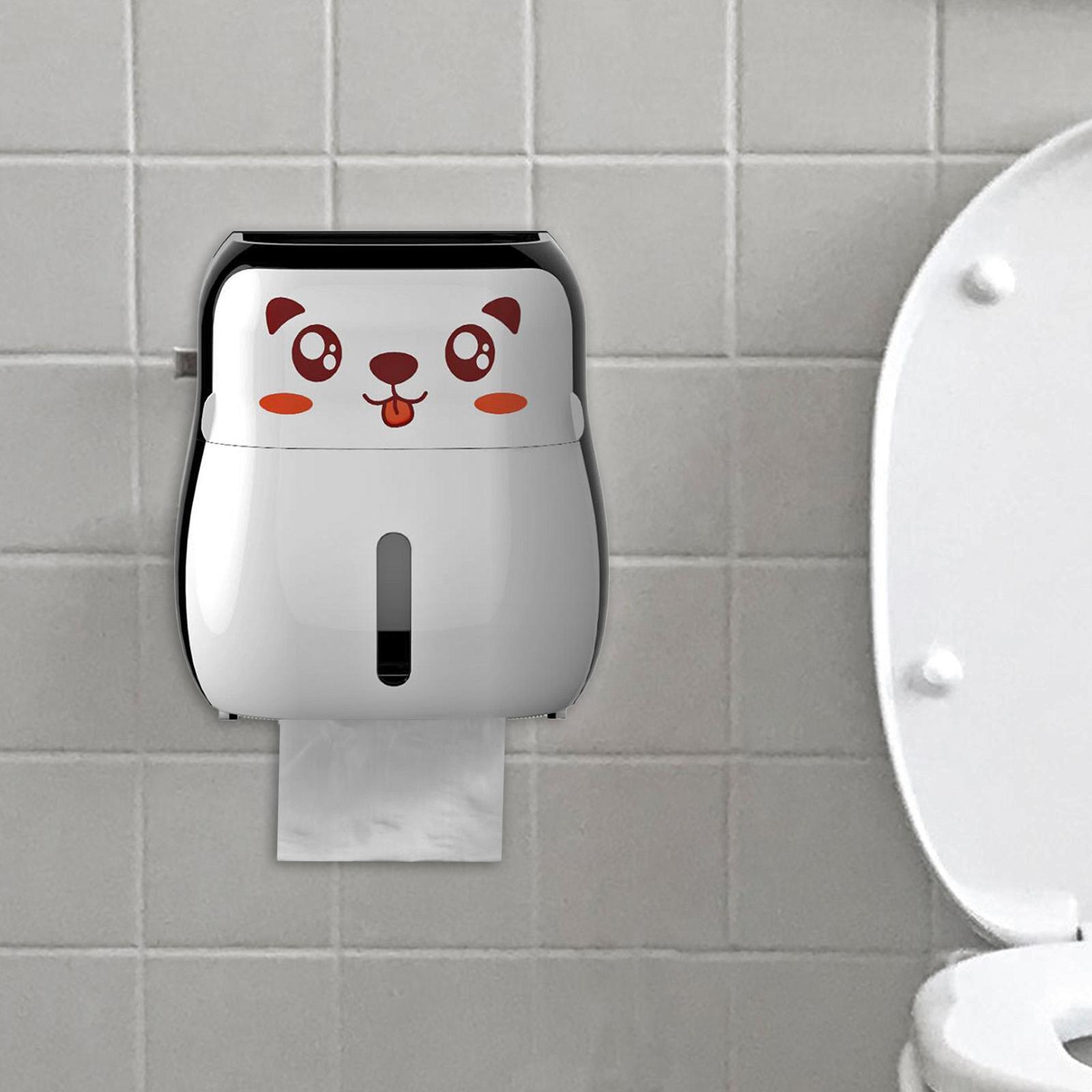 Paper Roll Dispenser Adhesives Tissue Box Holder for Toilet Bathroom Bedroom