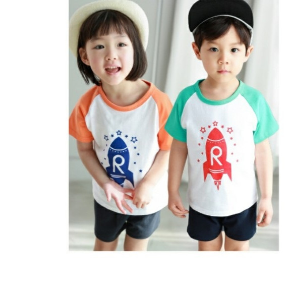 Bộ sọt cộc tay quần áo bé trai bé gái - Star country short sleeve set