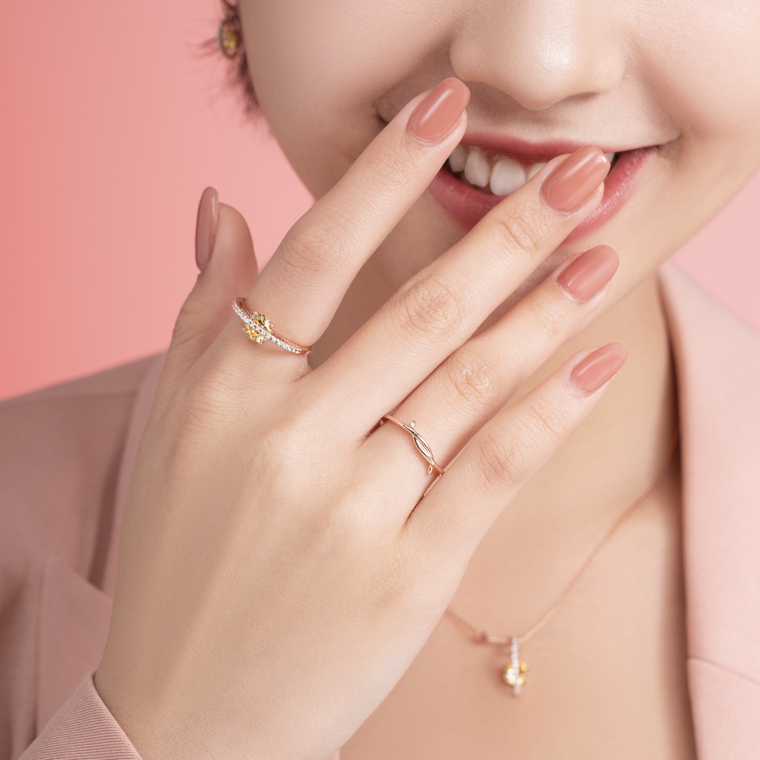 Nhẫn Nữ Vàng Tây 14k NLF451 Huy Thanh Jewelry