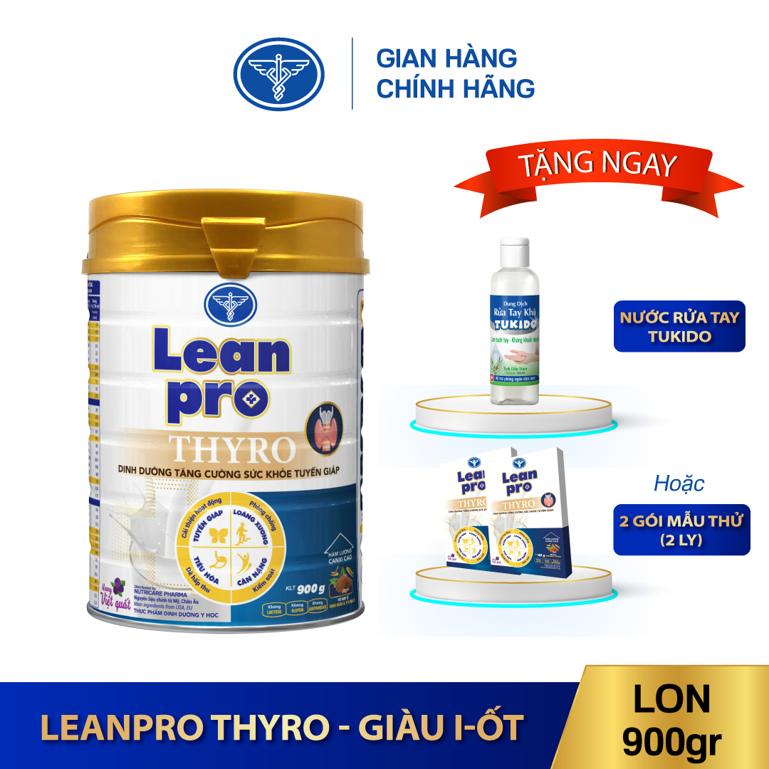 01 lon sữa Leanpro Thyro 900g - Dinh dưỡng cho người bệnh tuyến giáp, suy giáp