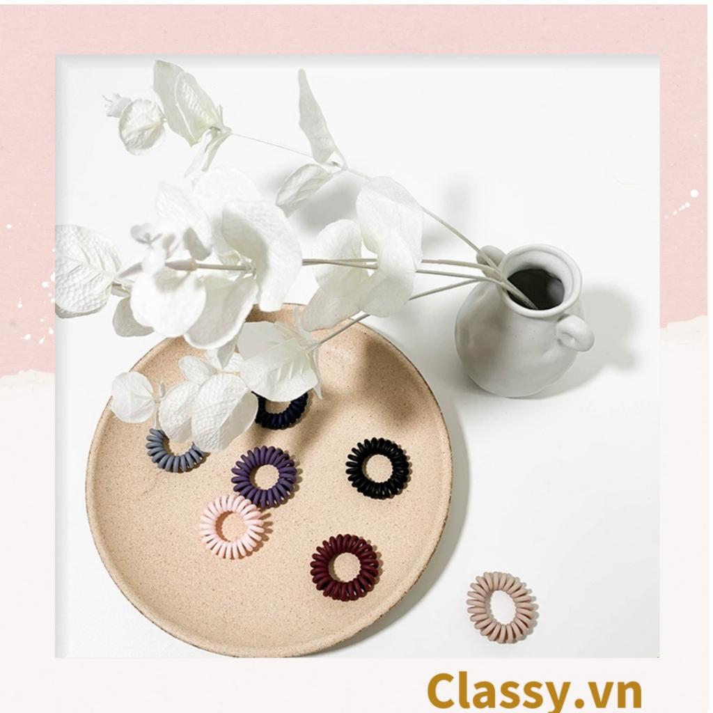 Dây chun cột tóc Classy lò xo màu đen đáng yêu cho nữ PK1089