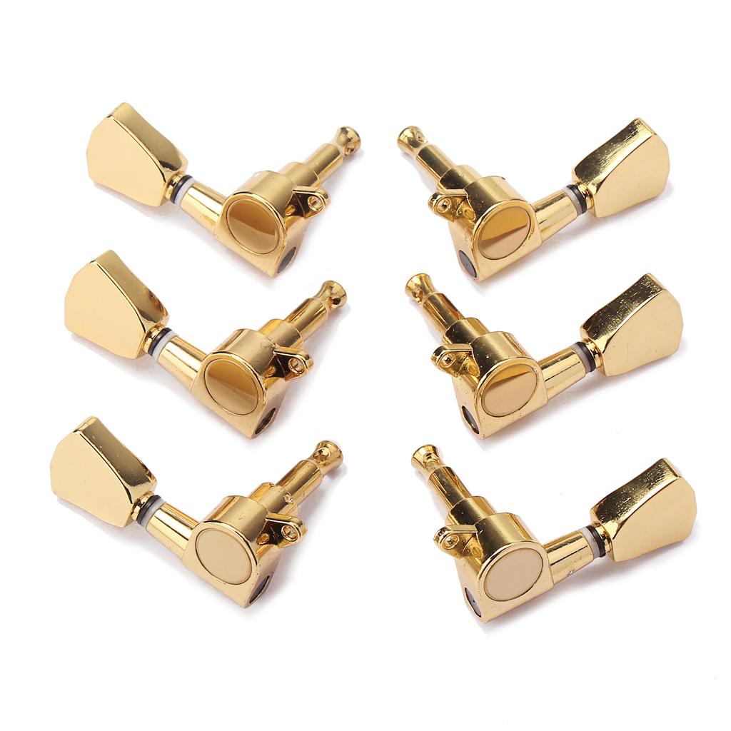 Sunnimix 6 Miếng 3R + 3L Đàn Guitar Chỉnh Chốt Chỉnh Âm Với Ferrules Ốc Vít Máy Giặt Cho LP Đàn Guitar Điện Phần Vàng