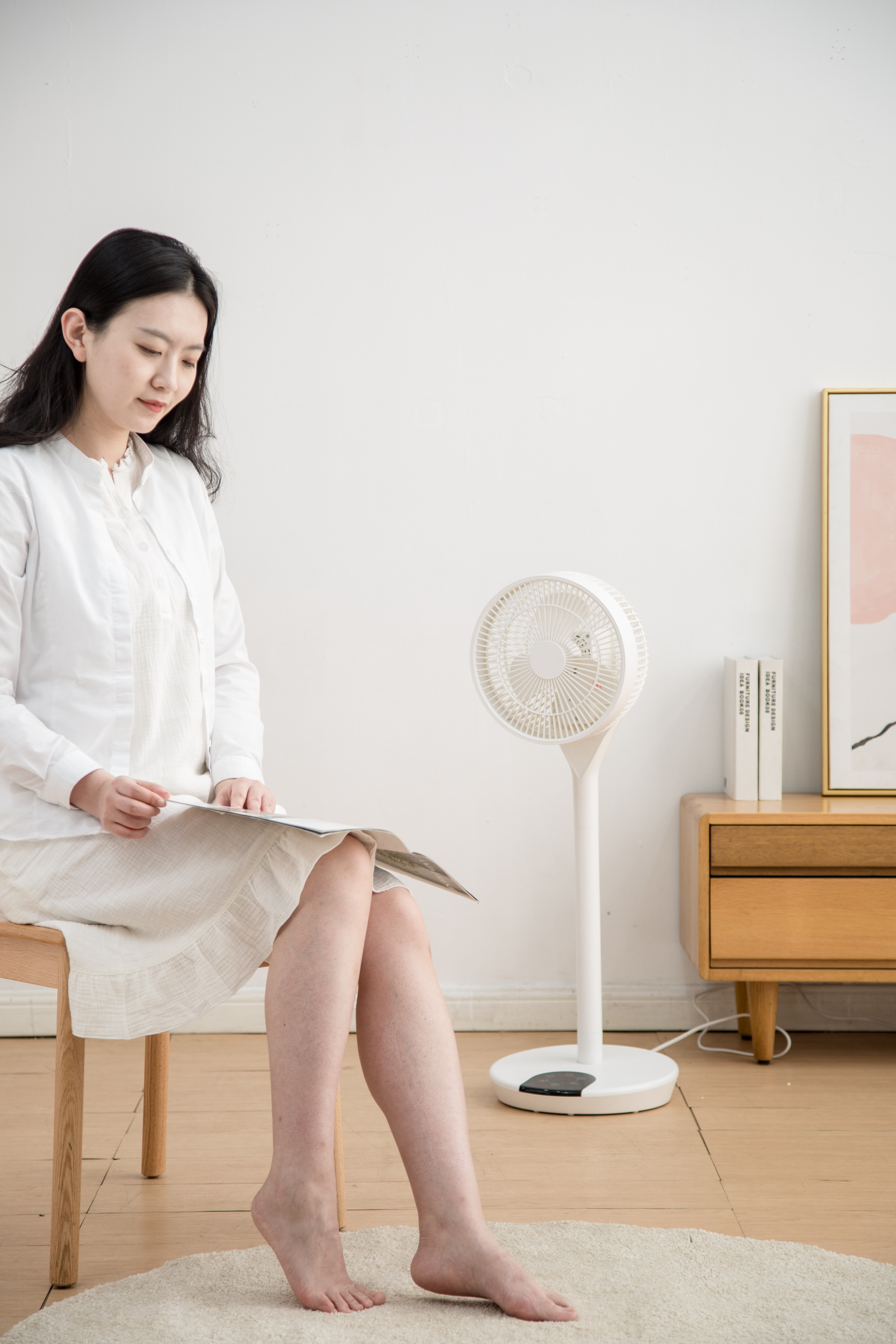 Hàng Chính Hãng Quạt cây điều khiển từ xa, gấp gon, công nghệ mới từ Nhật Bản, thương hiệu Iris Ohyama, LTD-22T